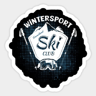 Ski Club Skiing Winter Sports Downhill Sticker